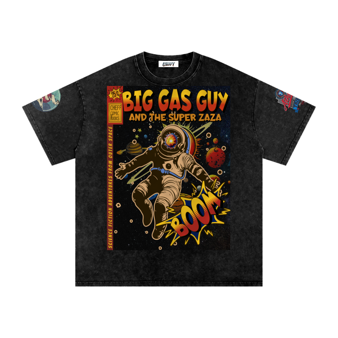 Snow Washed Oversized Cotton T-Shirt